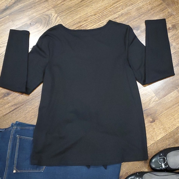 Womens Cupio black front tie top size S - Picture 4 of 4